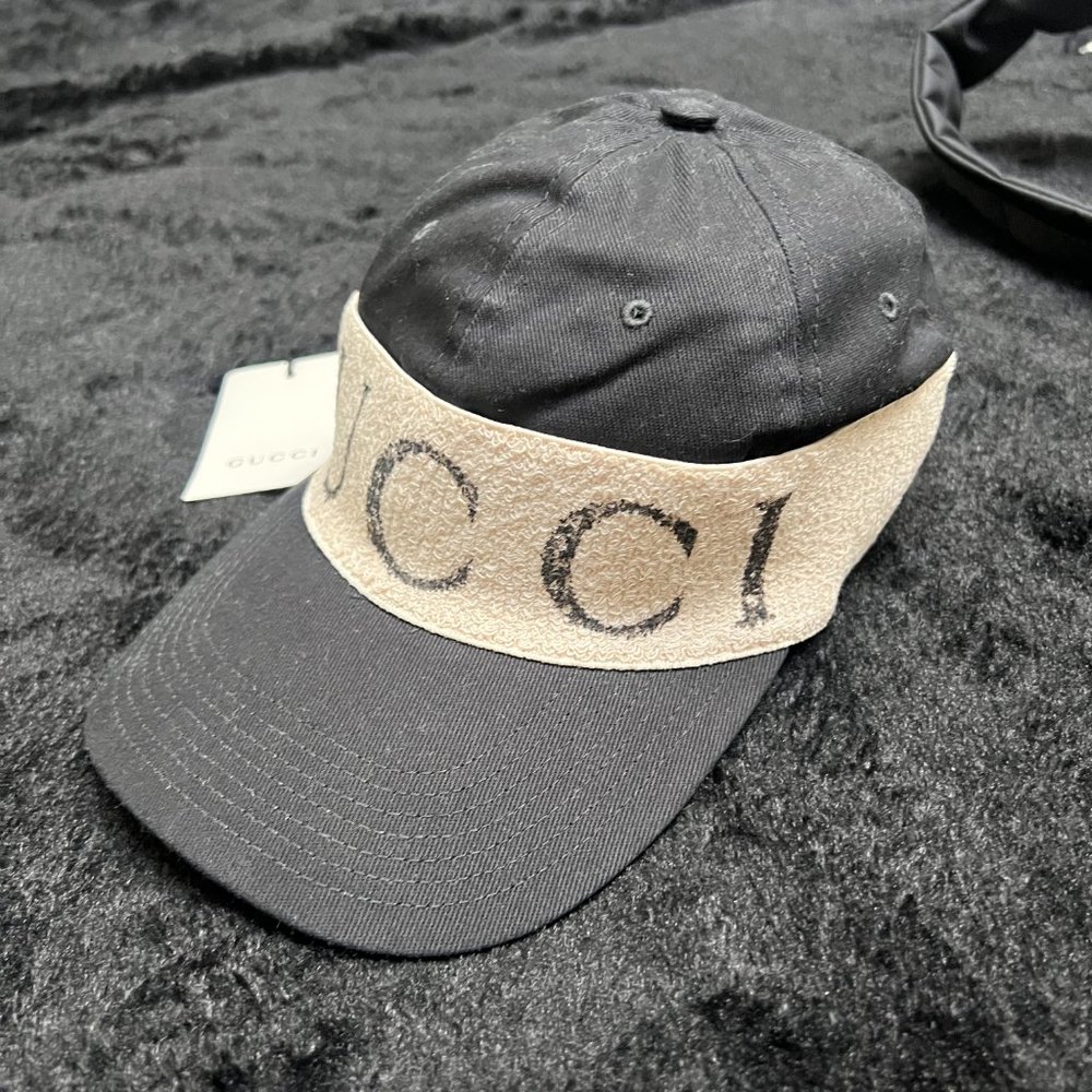 NWT Gucci Logo Band Baseball Cap - Black